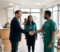 Practice manager introducing a newly recruited ARRS staff member at a GP surgery Practice manager introducing a newly recruited ARRS staff member at a GP surgery