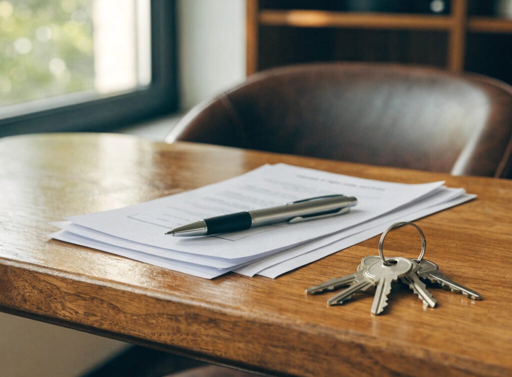 lease documents and keys representing the liabilities tied to a gp surgery lease